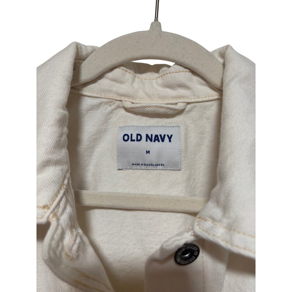 Old Navy Cream Button Down Shirt Jacket M - Picture 3 of 11